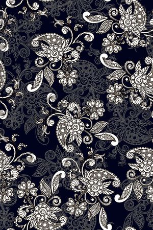 抽象手绘几何佩斯利印花印花华亿平台图片