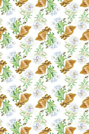 712686-蜂蜜蜜蜂花卉