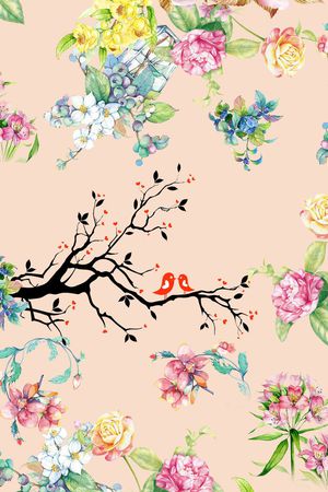 树枝印花华亿平台图片