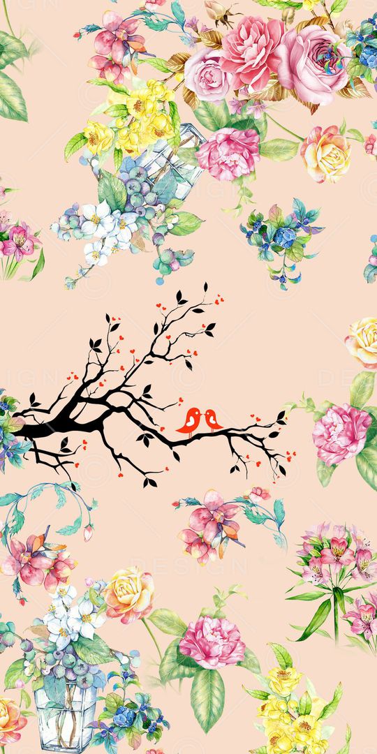 树枝印花华亿平台图片