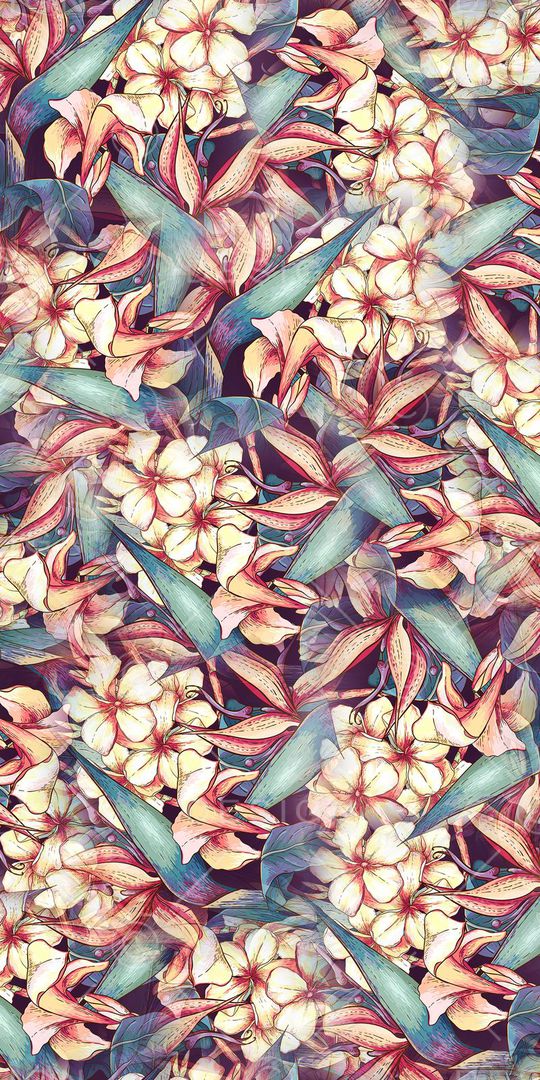 树叶印花华亿平台图片