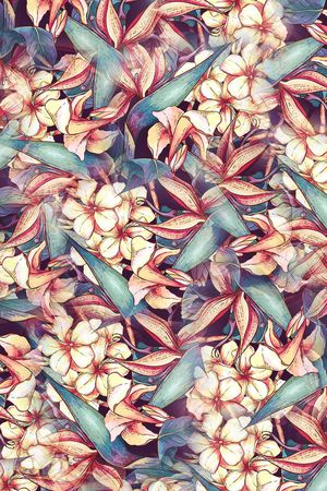 树叶印花华亿平台图片