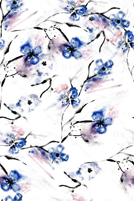 水墨印花华亿平台图片