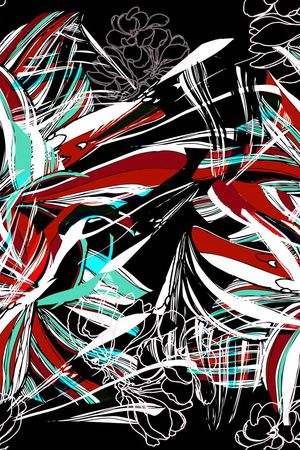 不规则几何印花华亿平台图片