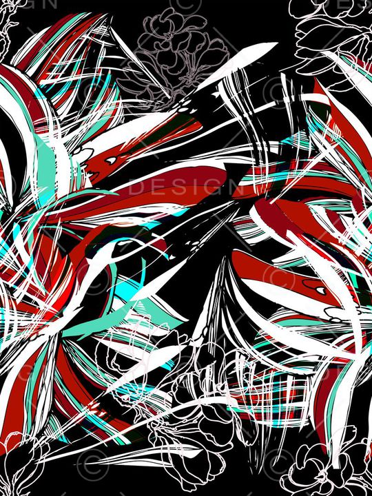 不规则几何印花华亿平台图片