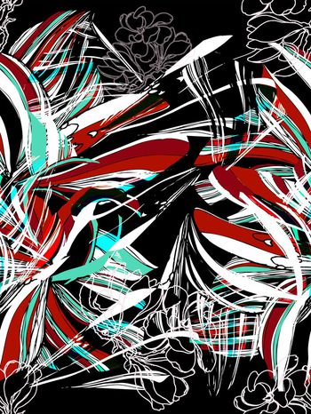 不规则几何印花华亿平台图片