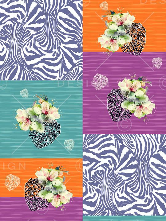 不规则几何印花华亿平台图片