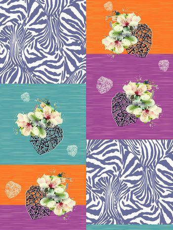 不规则几何印花华亿平台图片