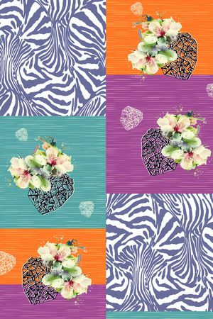 不规则几何印花华亿平台图片