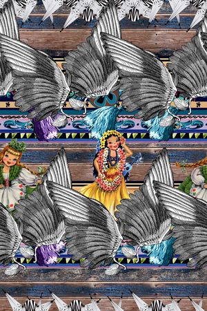 休闲印花华亿平台图片