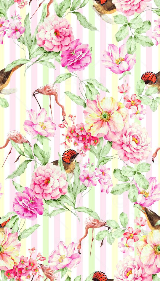 水彩动物鸟类印花华亿平台图片