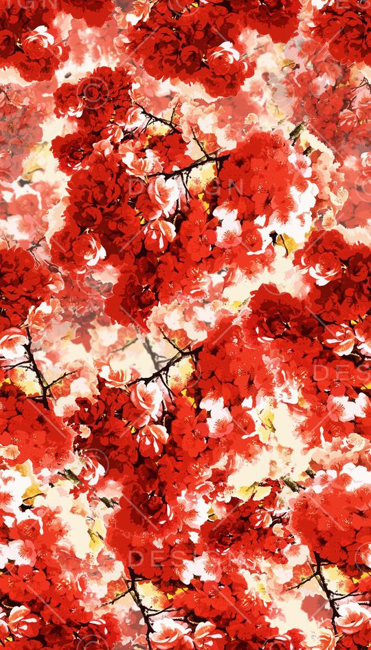 时尚花卉组合印花华亿平台图片