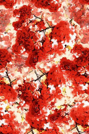 时尚花卉组合印花华亿平台图片