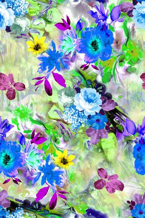 水彩风格印花华亿平台图片