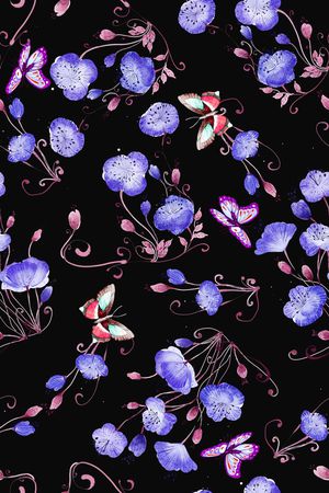 花卉印花华亿平台图片