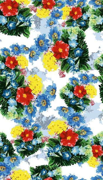 小清新花卉印花华亿平台图片