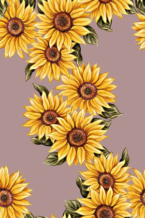 抽象手绘水彩画花卉印花印花华亿平台图片