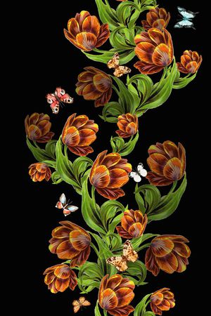 花卉印花华亿平台图片