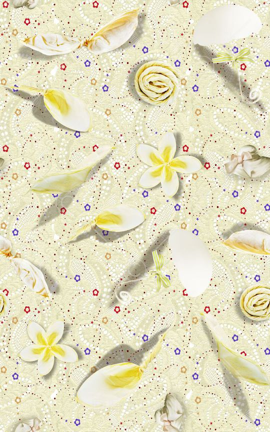 蕾丝底印花华亿平台图片