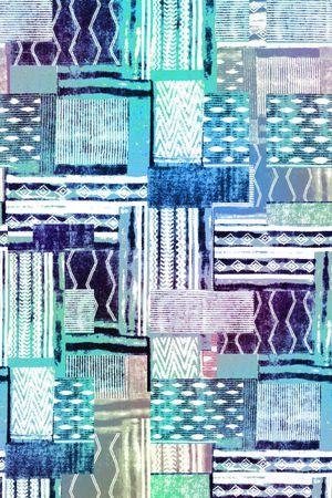 不规则几何印花华亿平台图片