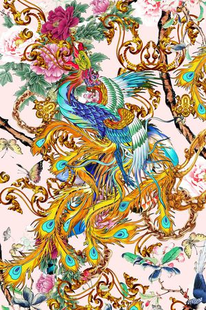 中国风印花华亿平台图片