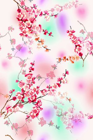 花卉印花华亿平台图片