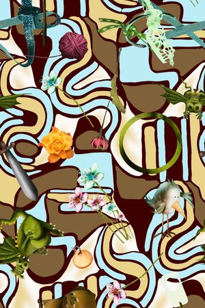 抽象印花华亿平台图片