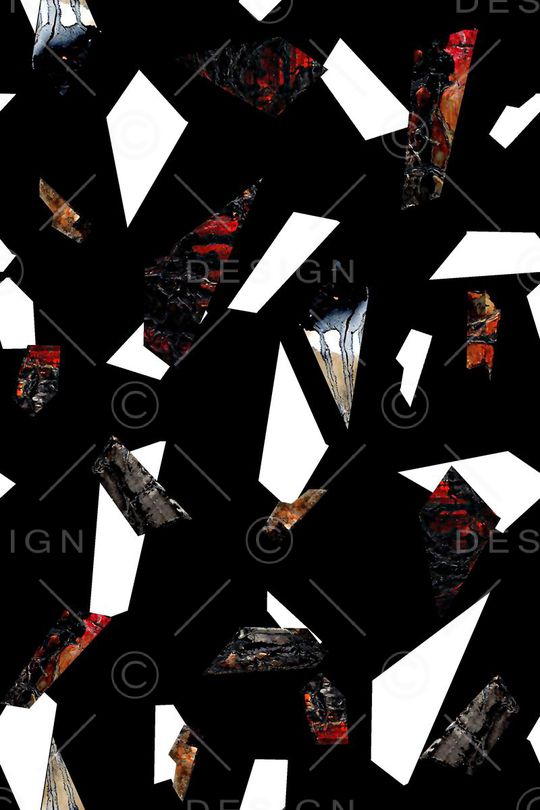 纹理拼块印花华亿平台图片