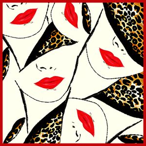 小方巾印花华亿平台图片