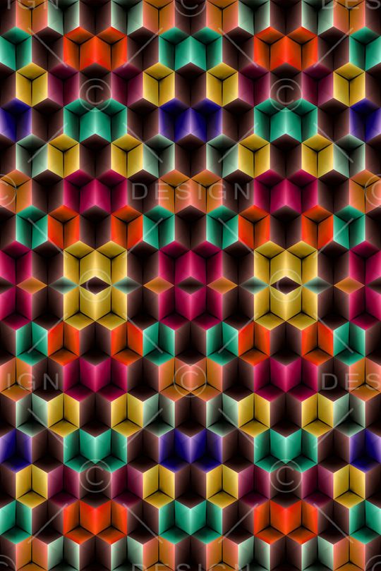 迷乱几何印花华亿平台图片