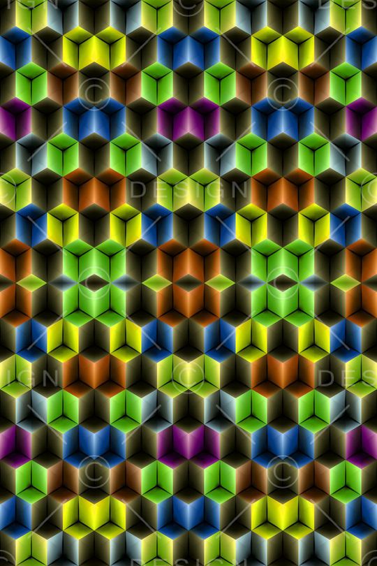 迷乱几何印花华亿平台图片