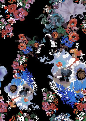 欧美风花卉印花印花华亿平台图片