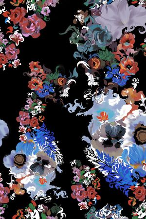 欧美风花卉印花印花华亿平台图片