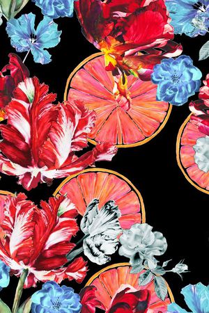 欧美风花卉印花印花华亿平台图片