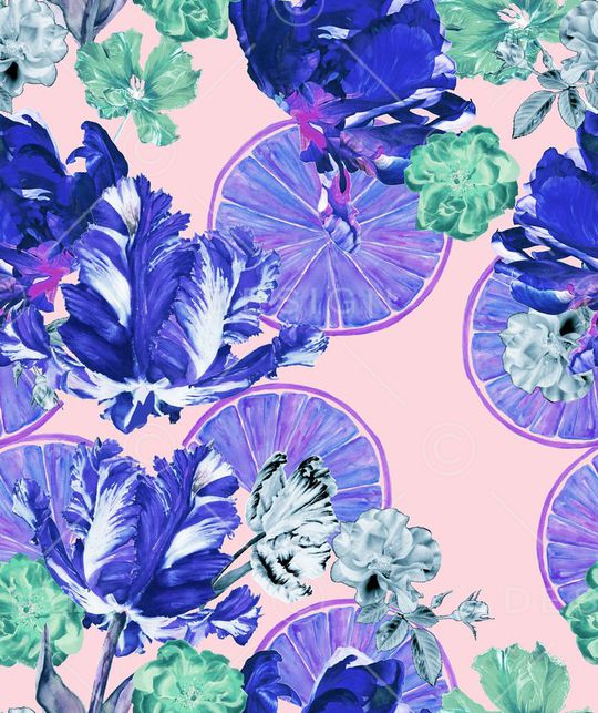 欧美风花卉印花印花华亿平台图片