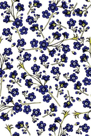 原创手绘花卉印花华亿平台图片