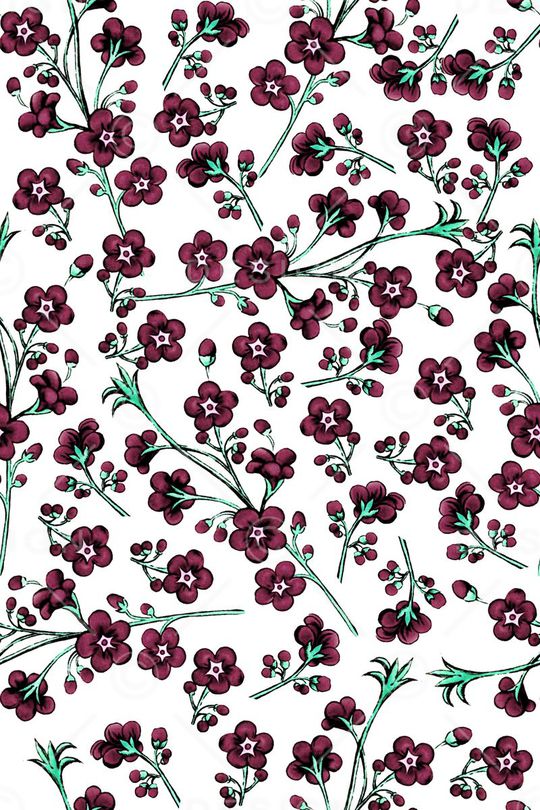 原创手绘花卉印花华亿平台图片