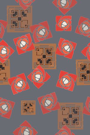 创意格子印花华亿平台图片