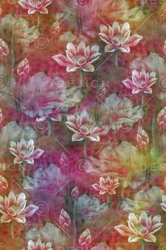 荷花印花华亿平台图片