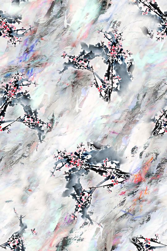 花卉印花华亿平台图片