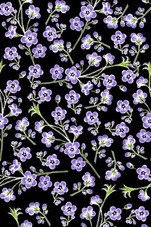 原创手绘花卉印花华亿平台图片