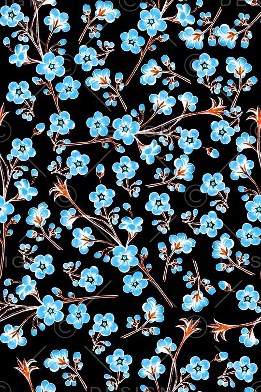 原创手绘花卉印花华亿平台图片