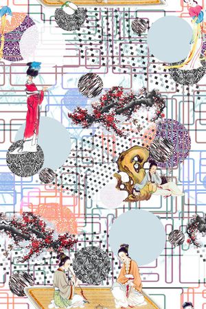 中国风印花华亿平台图片