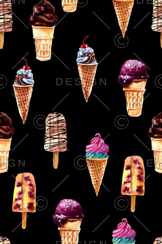 冰淇淋印花华亿平台图片