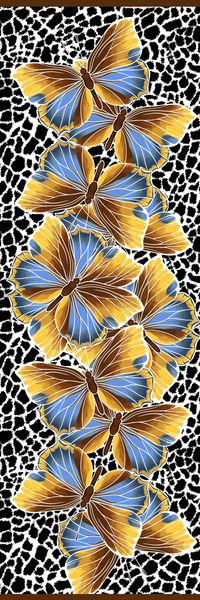 蝴蝶印花华亿平台图片