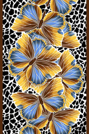 蝴蝶印花华亿平台图片