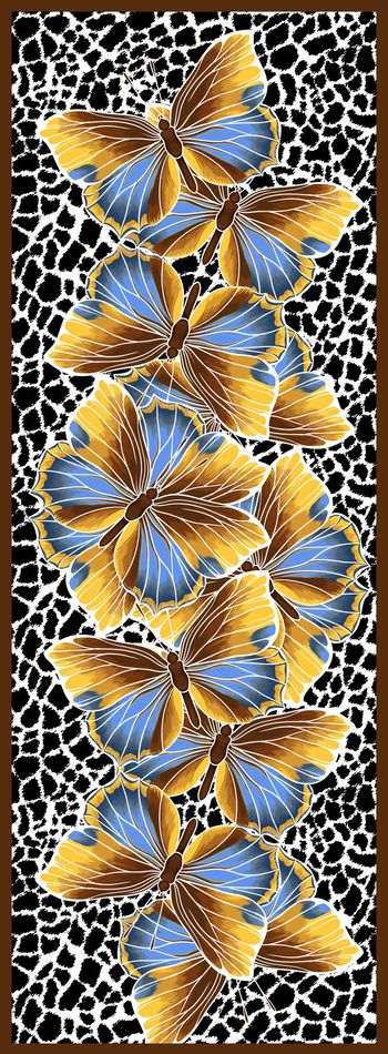 蝴蝶印花华亿平台图片