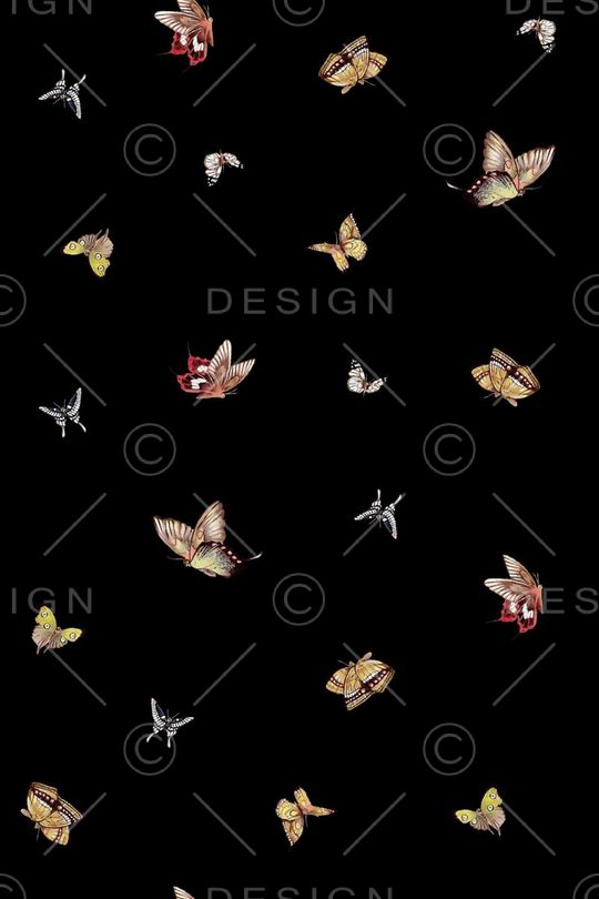 蝴蝶印花华亿平台图片