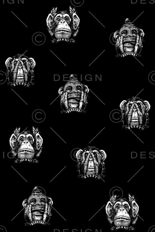 动物猴子印花华亿平台图片