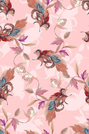 水彩元素印花华亿平台图片